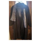 Womens black trench coat,  12P, zip out lining