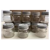 (13) Half Pint Zinc Lid Perfect Mason Ball Fruit