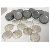 Wide mouth zinc & clear glass lids