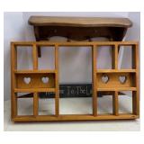 Wooden Shadow Box & Wall Mount Shelf