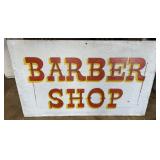 Barbershop Plywood Window Sign