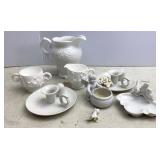 Milk Glass & White Porcelain pieces