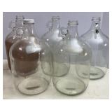(5) 1-gal Glass Jugs