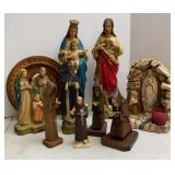 Religious Chalk-ware Figures