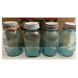 (12) Qt Zinc Lid Perfect Mason Ball Fruit Jars