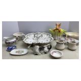 Creamers, Vegetable Dish & Tea Pot