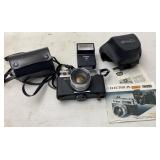Yashica Electro 35 camera, flash & Lens