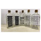 Labeled Liquor Bottle set