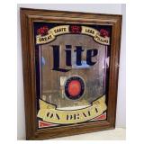 Miller Lite Framed Mirror 22.5x28.5