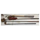 Antique Wooden Shaft Golf Clubs