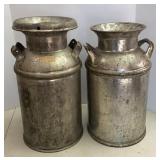 (2) Antique 4gal Milk Cans