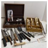 Silver Plate Flatware, Kitchen Knives & utensils