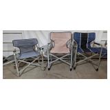 3 Folding Chairs w/Side Tables