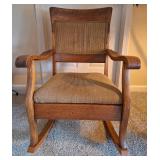 Mission Style Oak Rocking Chair, Vintage