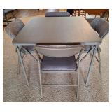 Cosco Card Table & 4 Cosco Folding Chairs