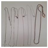 5 Sterling Silver Necklaces