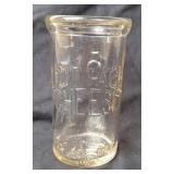 Glass Cottage Cheese Store Bottle, Vintage