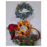 "Welcome", Fall & Christmas Wreaths