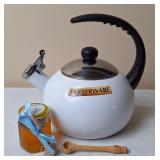 Farberware Teakettle & Small Jar of Honey