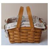 Longaberger Basket w/Liner & Protector