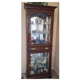 Curio Cabinet, Lighted NO CONTENTS