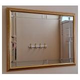 Beveled Wall Mirror w/Gold Tone Frame