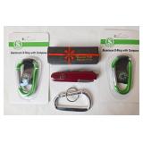 Knife & Aluminum D-Ring w/Compass