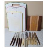 "Pippledge" Steak Knives, Cutting Boards