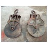 Wood & Cast Iron Barn Pulleys