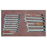 SAE Flat Ratcheting Wrenches