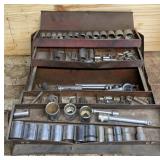 Vtg Craftsman Tool Box of Ratchets & Sockets