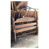 Antique walnut & Simmons Metal