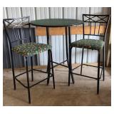 Metal Frame High Top Table & Bar Height Chairs
