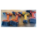 Battery Op Drivers (no chargers) & milk crate