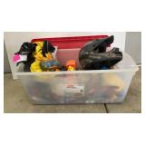 Large Tote of Grab Bag Toys & YS Helmet