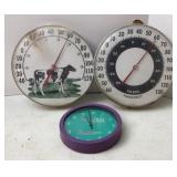 Outdoor Thermometers & Clock