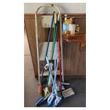 Metal Step Stool & Cleaning Supplies