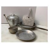 Aluminum Ice Bucket, Ladle Skillet & Pie Pan