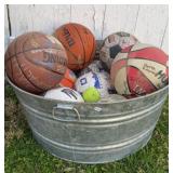 Galvanized Wash Tub of Balls