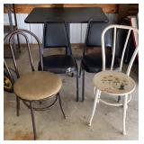 Formica Top Table & Metal Framed Chairs