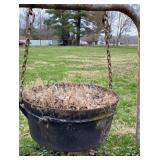 Cast Iron Hanging Kettle Planter