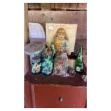 Vtg Mt Dew Bottles, Ball Jars, Metal sign