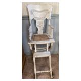 Antique High Chair on Wheels