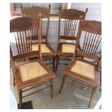 Antique Cane Seat Dining Chairs