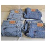 Men's Levi Jeans, 4 Pairs