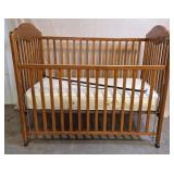 Child Craft Oak Finish Baby Bed