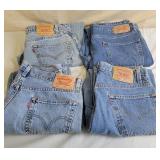 Men's Levi Jeans, 4 Pairs