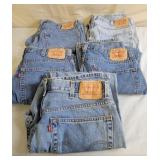 Men's Levi Jeans, 5 Pairs