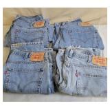 Men's Levi Jeans, 4 Pairs