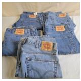 Men's Levi Jeans, 5 Pairs